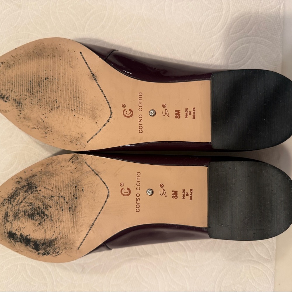 Corso Como Patent Leather Purple Flats Elegant Style - Picture 4 of 4